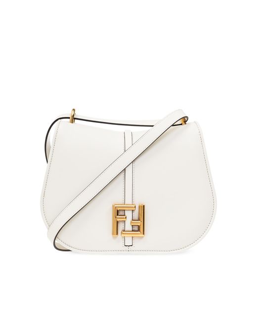 Fendi White 'c'mon Medium' Shoulder Bag