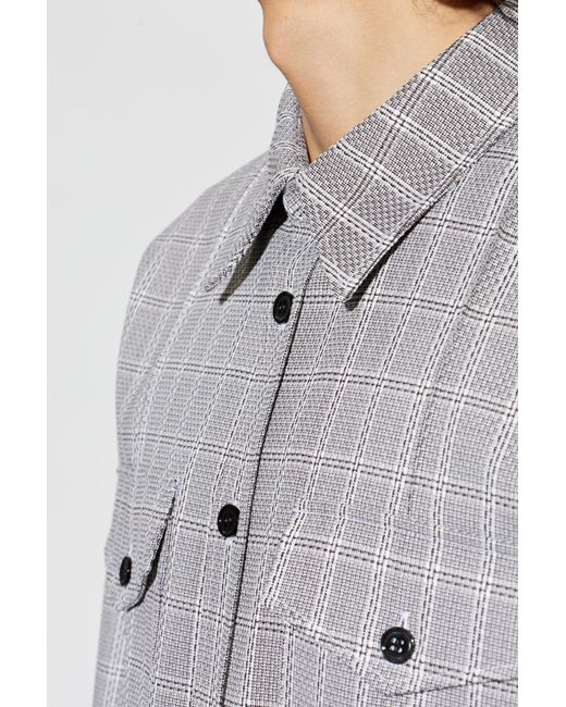 Marni Gray Checked Pattern Shirt for men