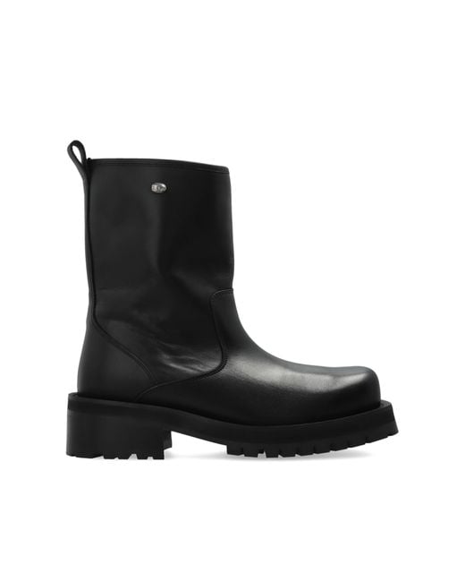 DIESEL Black "D-Texan" Shoes for men