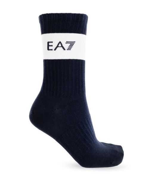 EA7 Blue 2-Pack Of Socks With Logo