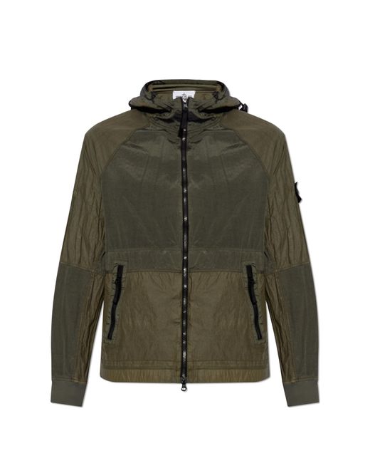 Stone Island Green Hooded Jacket, for men