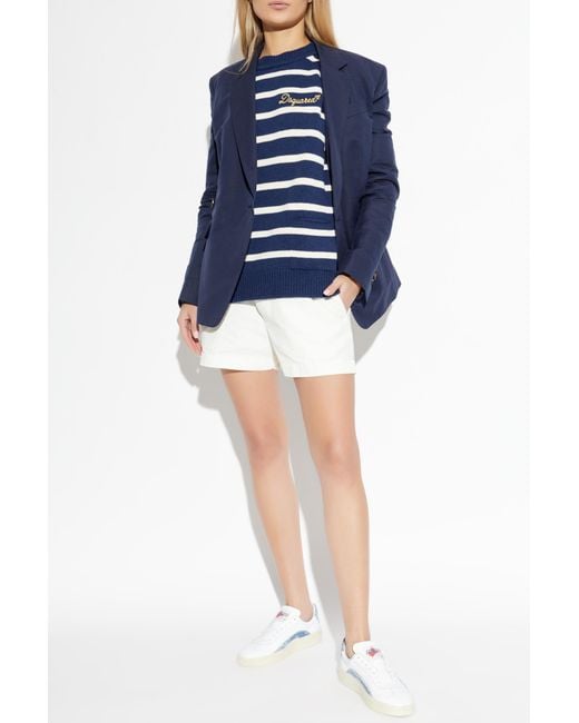 DSquared² Blue Blazer With Double Vent