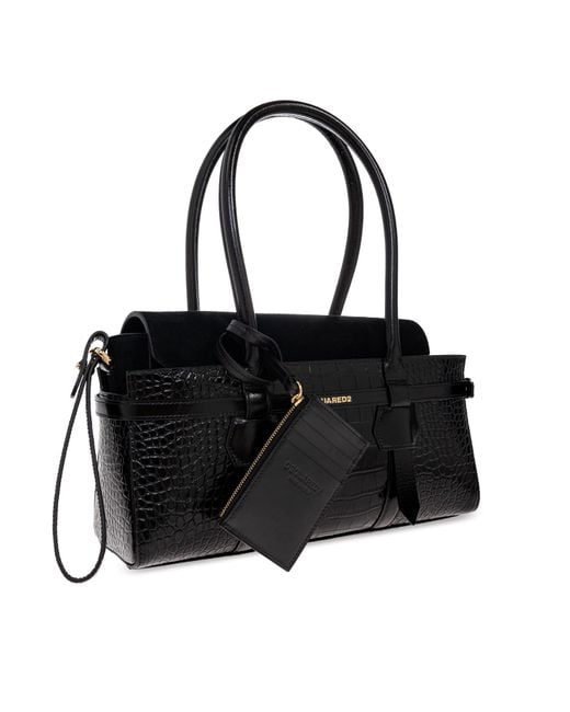 DSquared² Black Shoulder Bag 'Twin'
