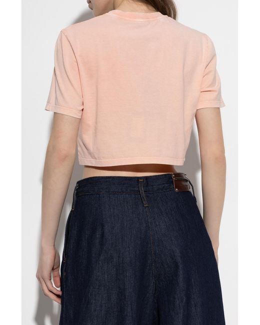 Fendi Blue Short T-Shirt With Embossed Logo
