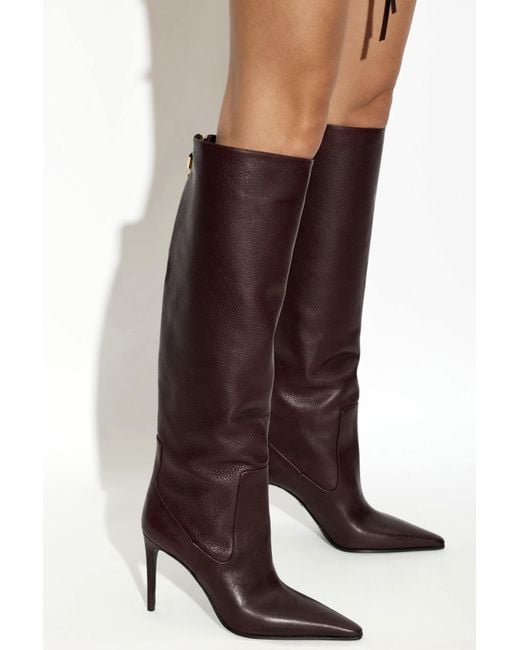 DSquared² Brown Leather Heeled Boots