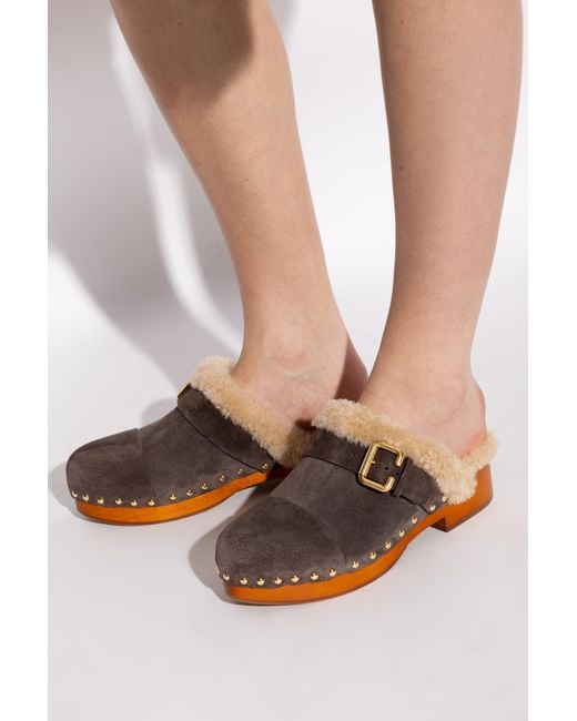 Chloé Brown Clogs 'Jeannette'