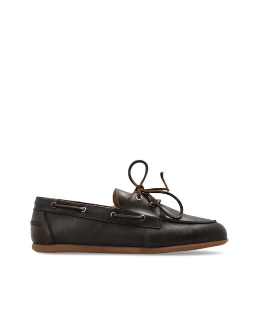 POSA Black Boat Milano Loafers for men