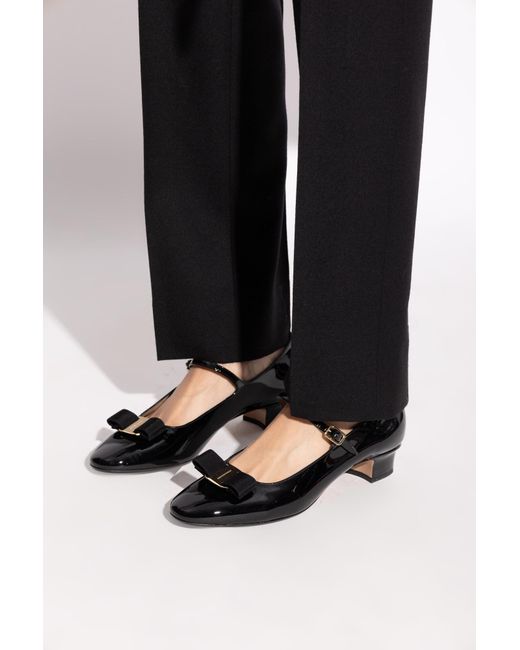 Ferragamo Black Heeled Shoes 'Vally'