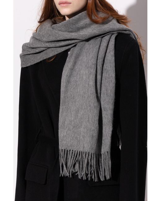 Anine Bing Gray Wool Scarf
