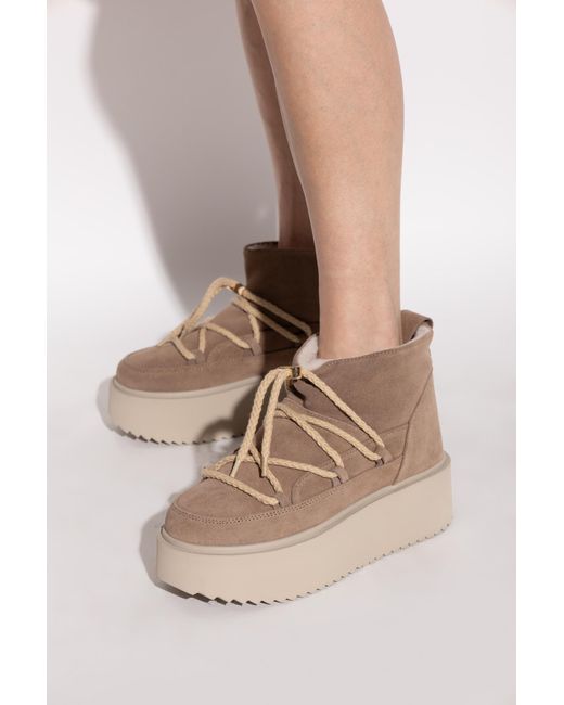 Inuikii Brown "Classic Low Platform" Snow Boots