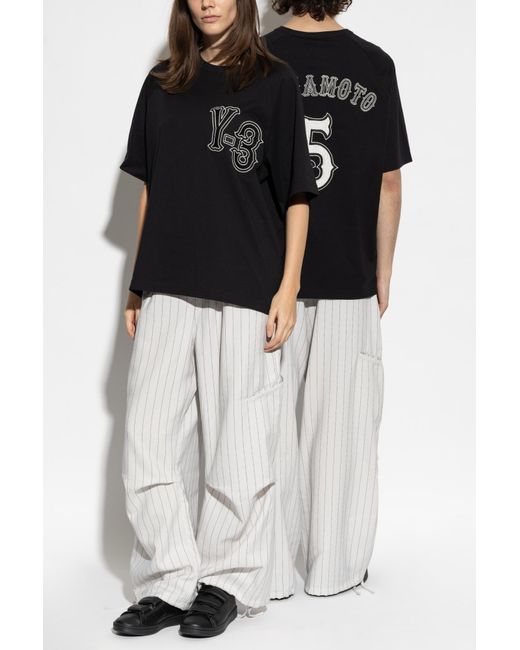 Y-3 Black T-Shirt With Logo