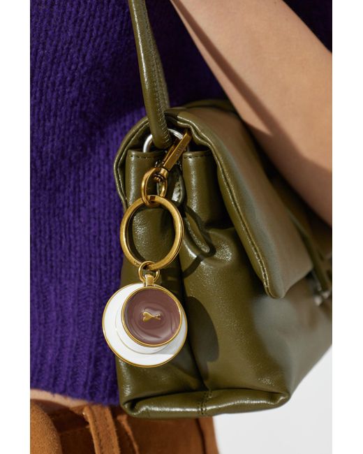AMI White Keychain With Pendant