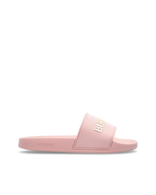 Burberry Pink 'Furley' Slides