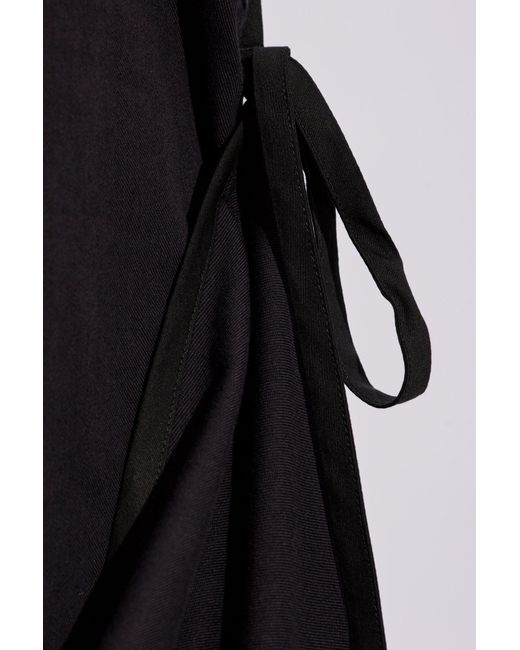Lemaire Black Sleeveless Dress With Tie Details,