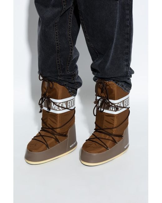 Moon Boot Brown Snow Boots Icon Nylon for men