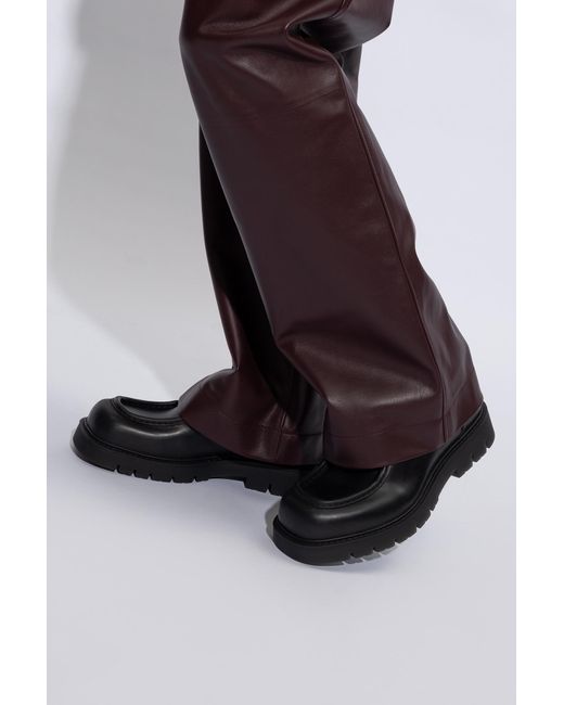 Bottega Veneta Black 'haddock' Leather Shoes, for men