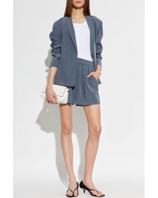 Emporio Armani Blue Single-Breasted Blazer