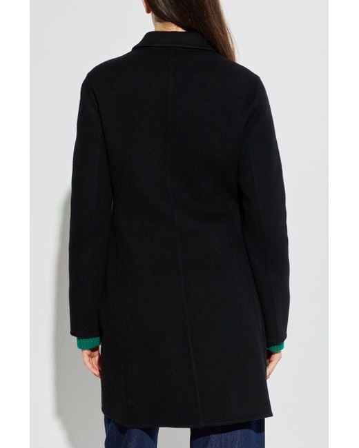 Versace Black Wool Coat