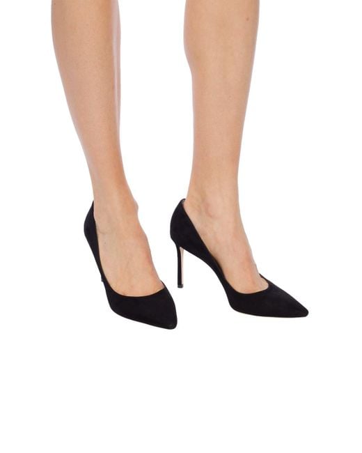 Jimmy Choo Black 'Romy' Suede Pumps
