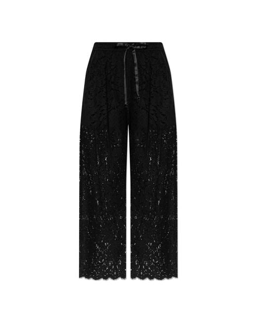 Dolce & Gabbana Black Lace Trousers