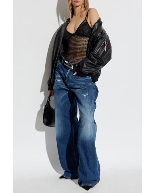 DSquared² Blue Lace Camisole Top