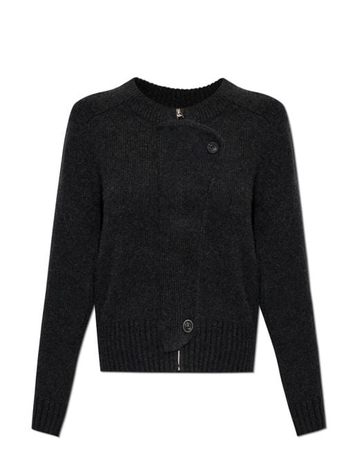 Isabel Marant Black Wool Cardigan "Murielle"