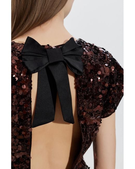 Ganni Black Top With An Open Back