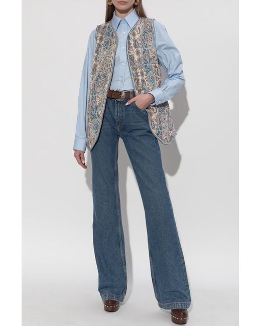 Etro White Patterned Vest