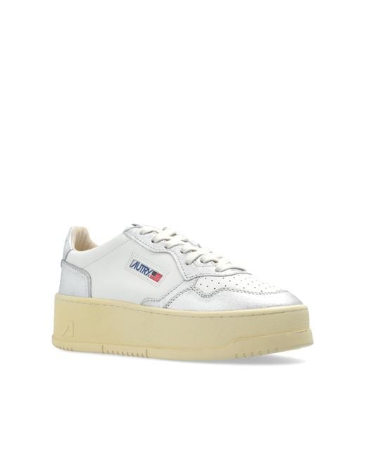 Autry White 'medalist' Platform Sneakers,