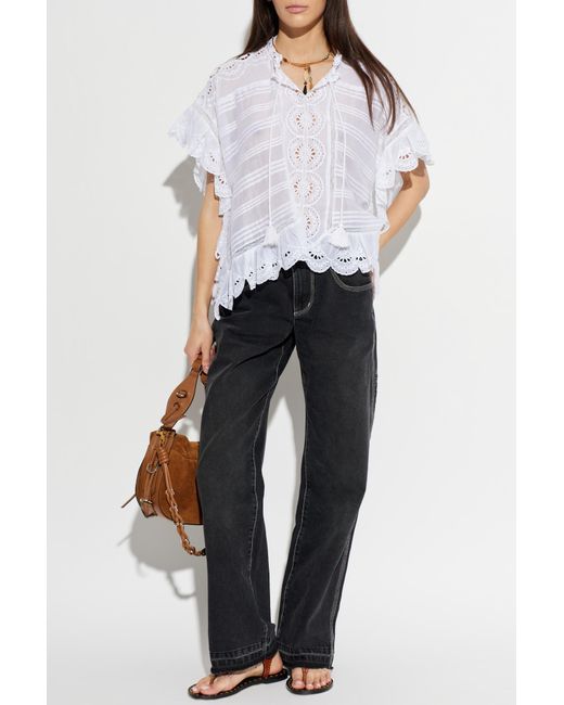 Isabel Marant White Payton Top