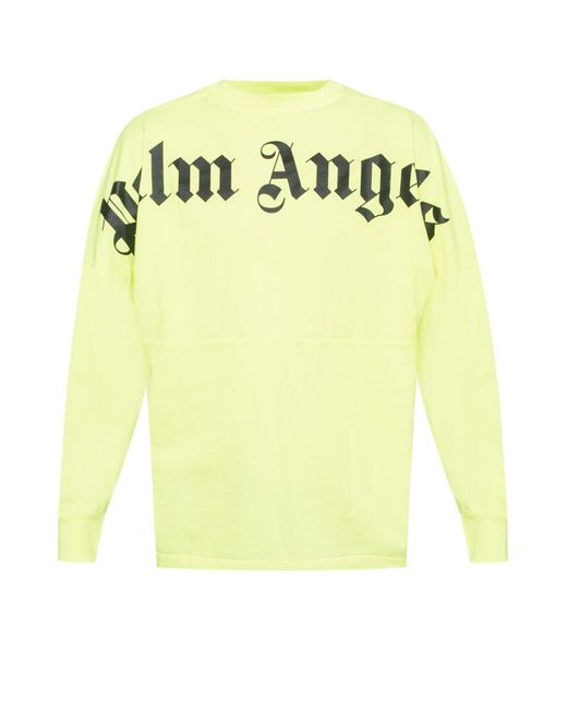 Palm Angels Yellow Long Sleeve T-shirt for men