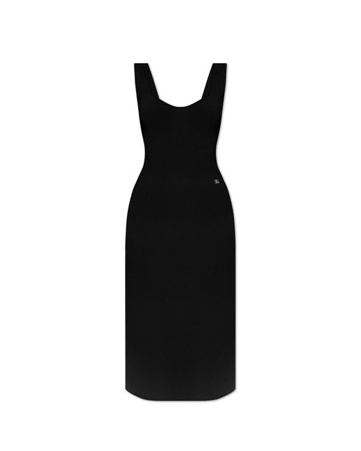 Dolce & Gabbana Black Dress With Logo
