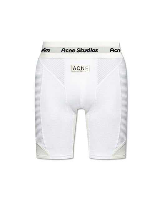 Acne Blue Shorts With Logo, ' for men