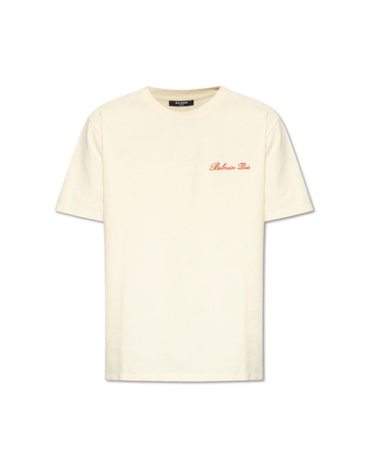 Balmain Natural Printed T-shirt, for men