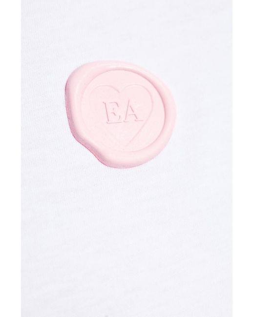 Emporio Armani Gray T-Shirt With Rubber Application