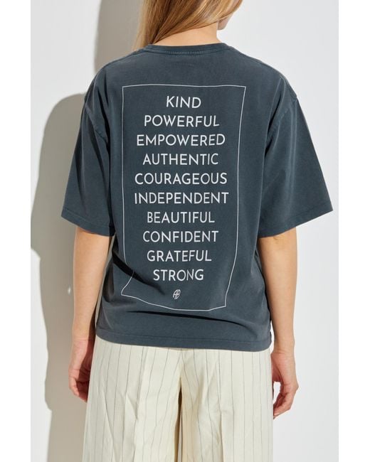 Anine Bing Blue T-Shirt 'Rudy'