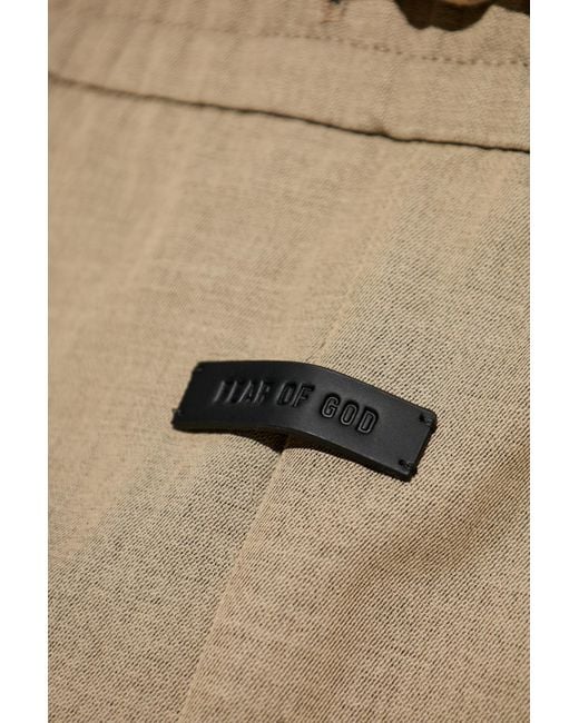 Fear Of God Natural Pleated Shorts for men