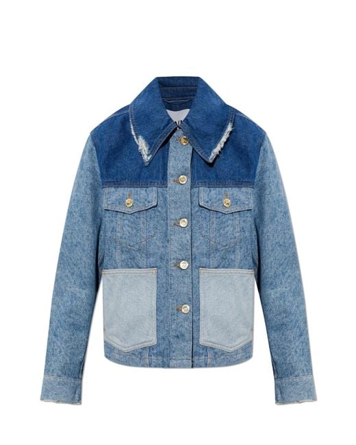 Ganni Blue Denim Jacket With 'Vintage' Effect