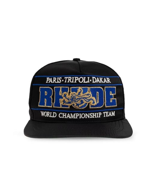 Rhude Black Baseball Cap for men