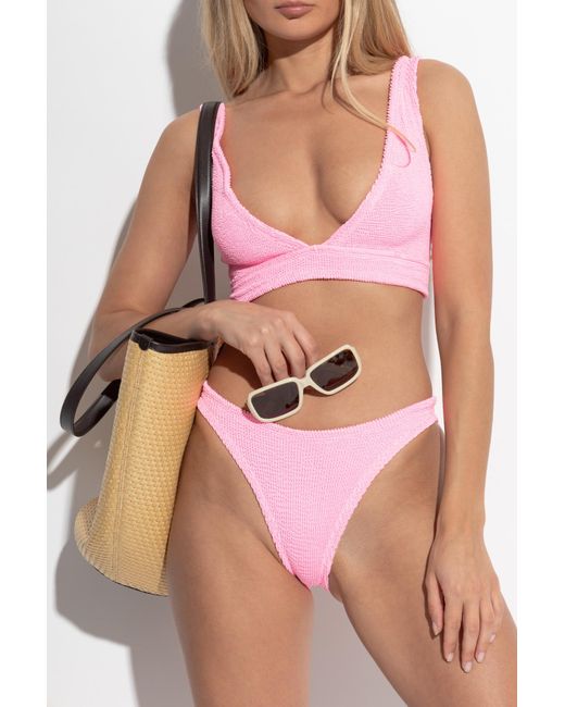Hunza G Pink Two-Piece Swimsuit "Clara"