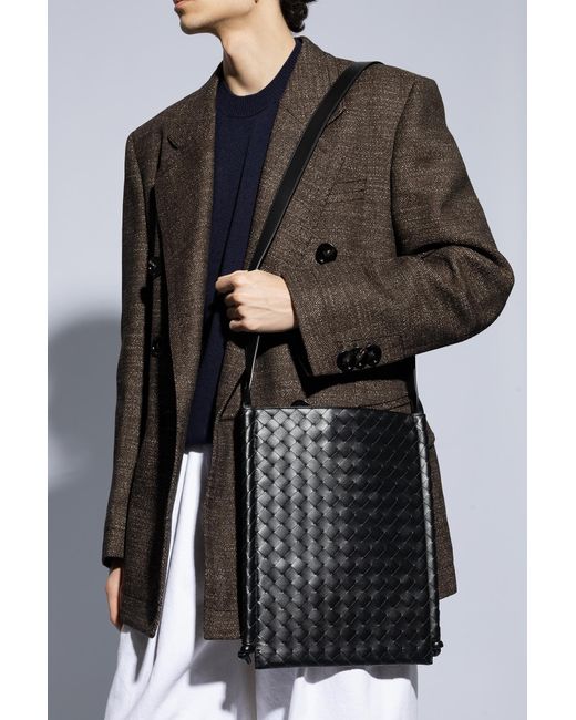 Bottega Veneta Flat Loop Large Shoulder Bag in Black for Men Lyst Australia
