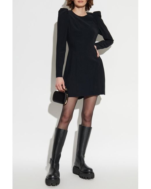 McQueen Black Dress With Long Sleeves