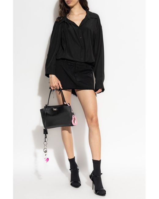 Balenciaga Black Short Skirt With A 'Vintage' Effect