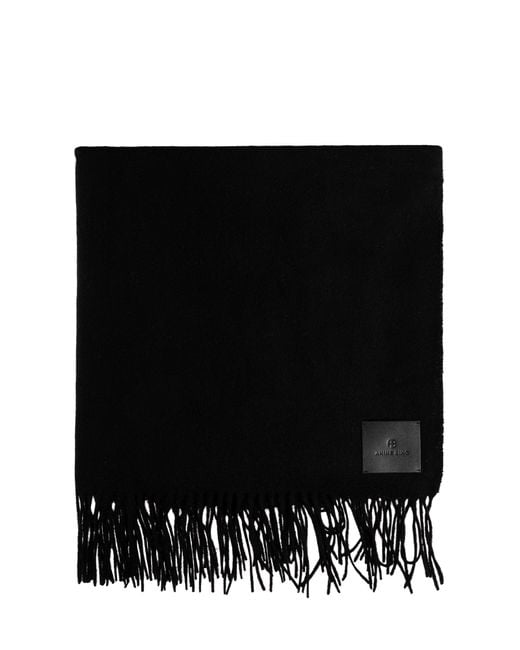 Anine Bing Black Wool Scarf