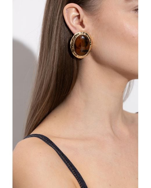 Self-Portrait Brown Earrings