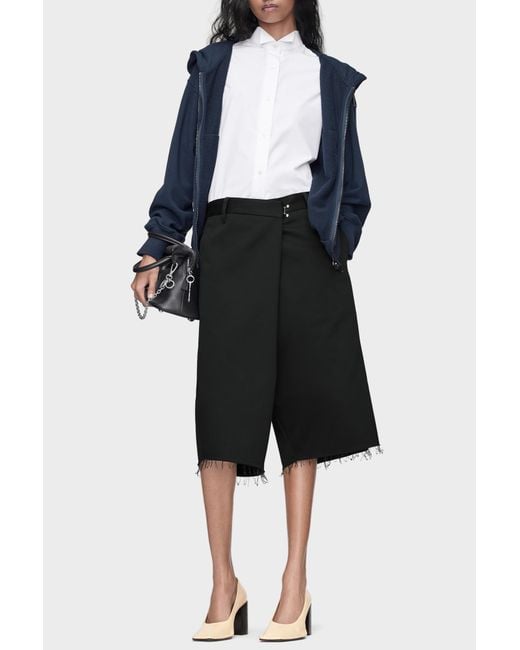 Maison Margiela Black Raw-Hem Shorts