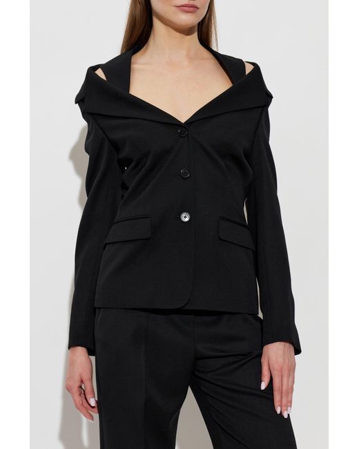 McQueen Black Wool Blazer