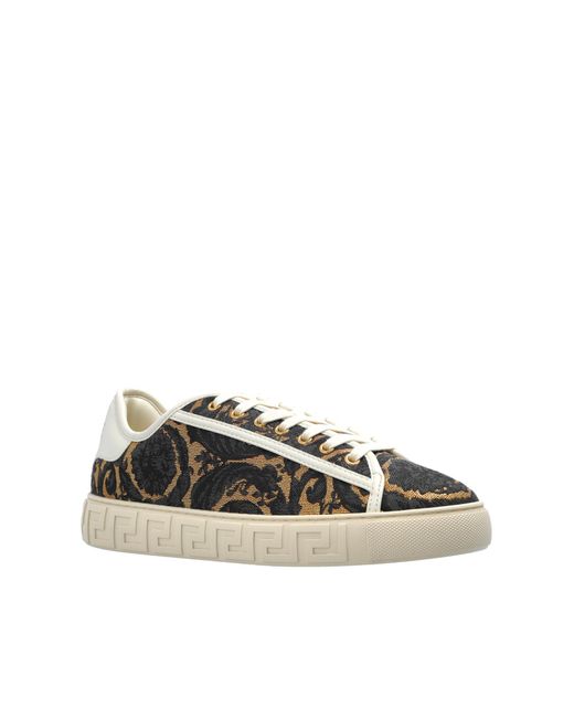 Versace Black Sports Shoes With Lurex Thread
