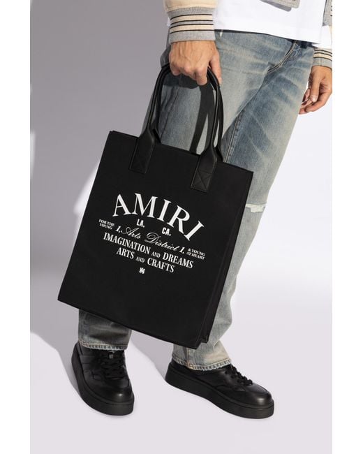 Amiri Black Shopper Bag for men