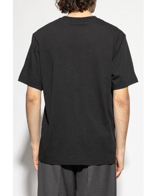 KENZO Black T-Shirt With Printed Logo for men